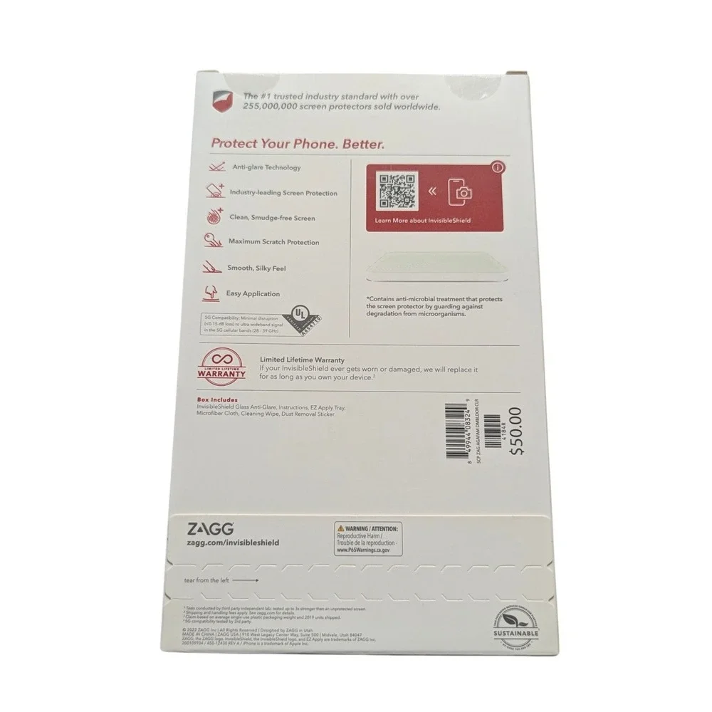 U5-N Zagg Invisible Shield Glass Anti-Glare Screen Protector 4 iPhone 14 Pro Max